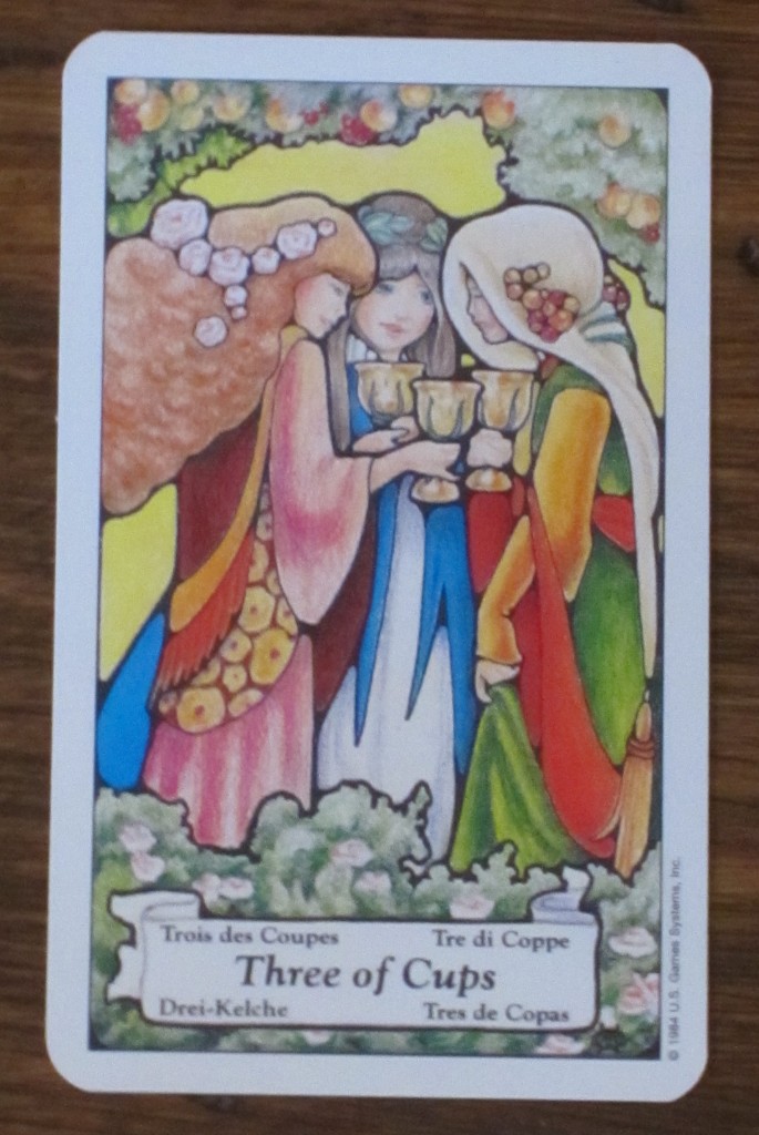 Three Of Cups Tarot Card For Wednesday Daily Tarot Girl