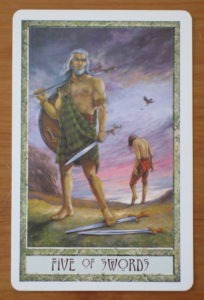 druidcraft tarot five of swords