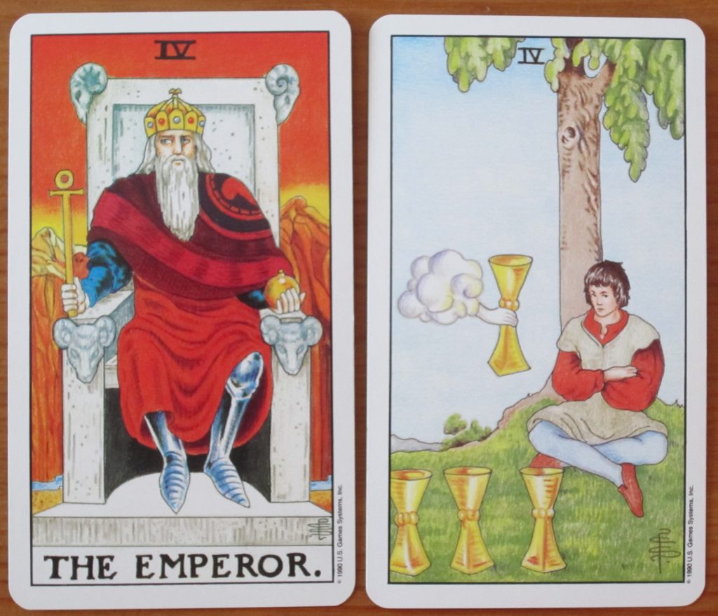 emperor and four of cups